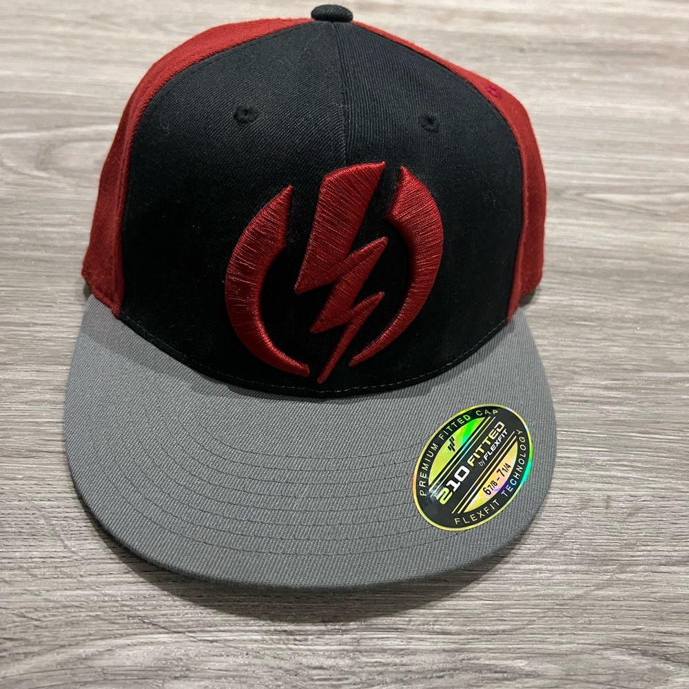 Tampa Bay Lightning NHL Black and Red Baseball Cap Hat Flex Fit